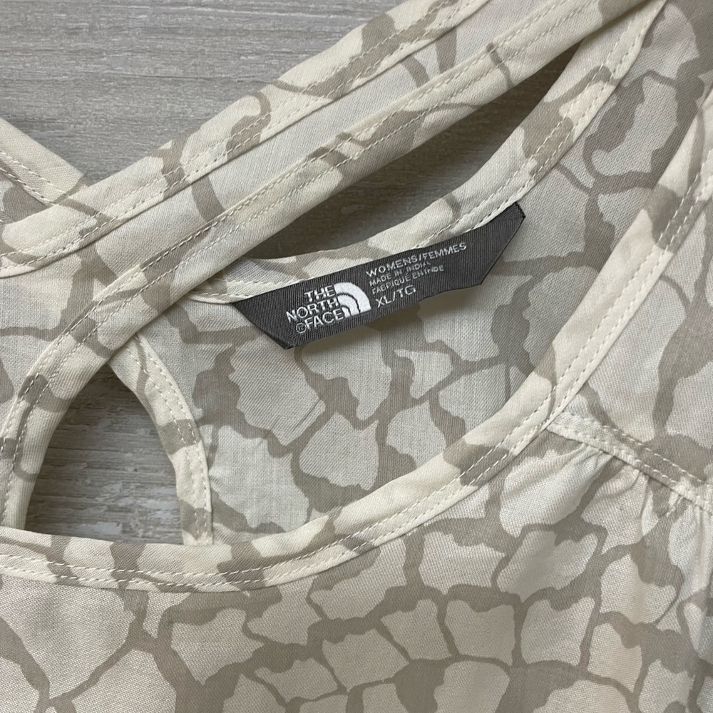 The North Face Cream Patterned Racerback Tank Top - Picture 3 of 5